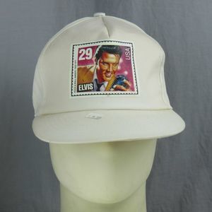 Vtg Elvis Presley 29 Cent USPS Stamp Rock & Roll Snapback Trucker Hat Ball Cap